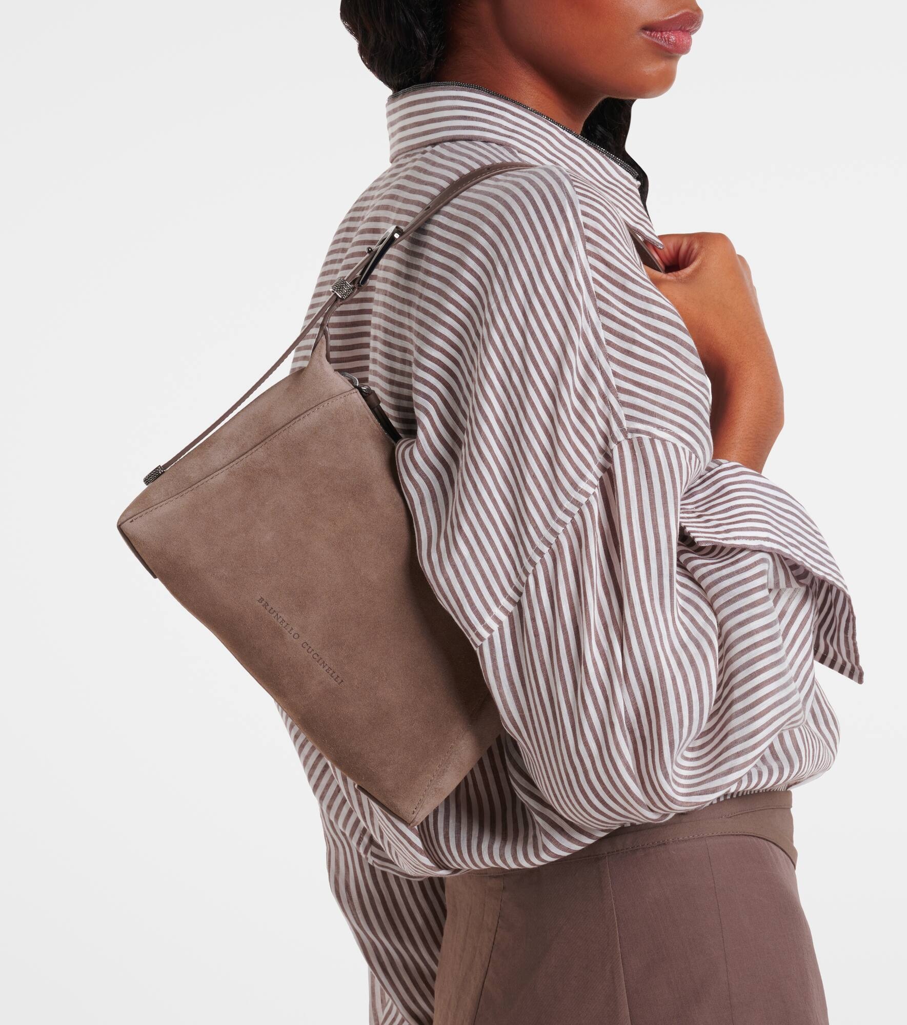 Duo Small suede shoulder bag - 7