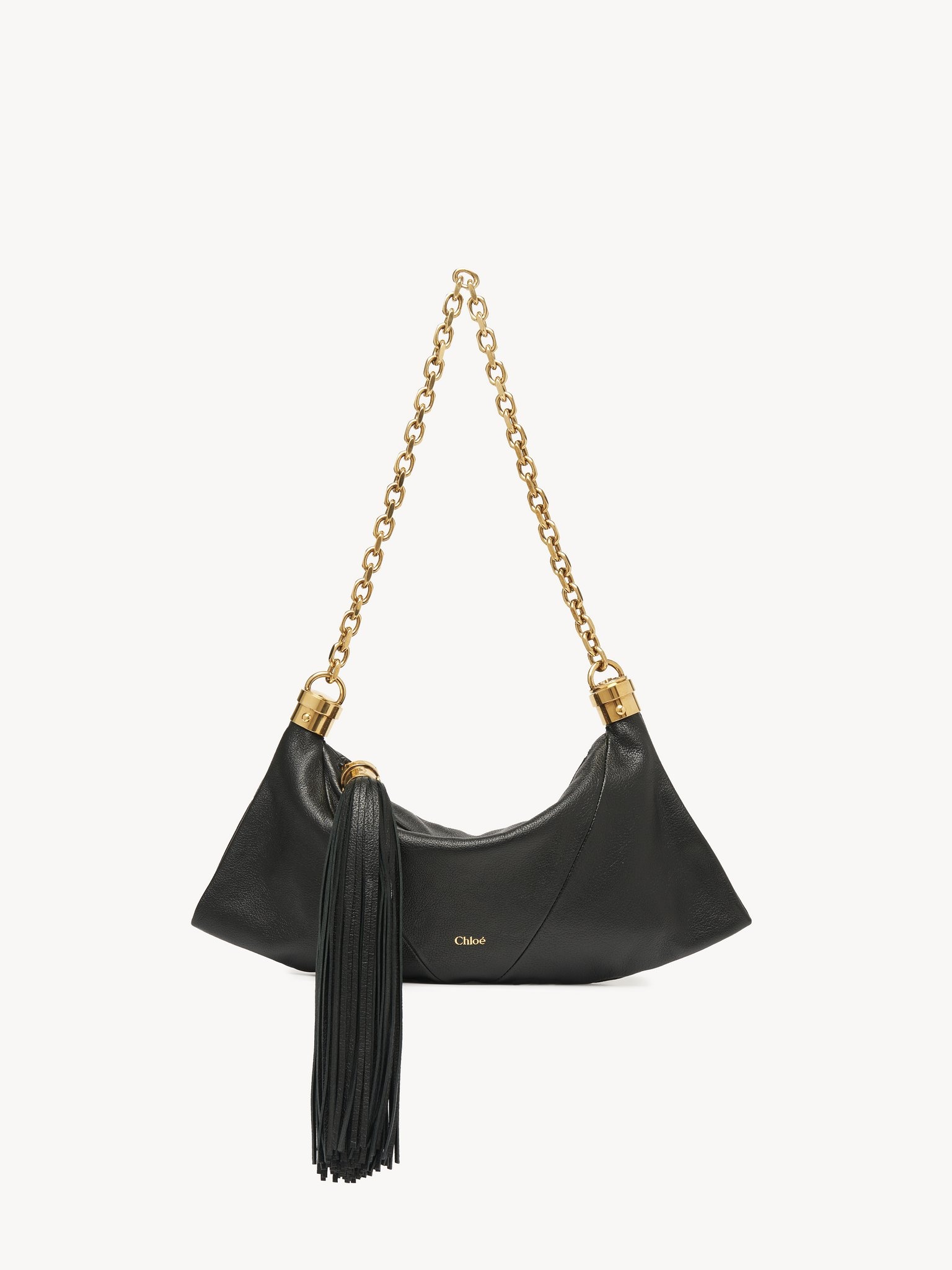 SMALL CHLOÉ FOULARD SHOULDER BAG IN GRAINED LEATHER - 1