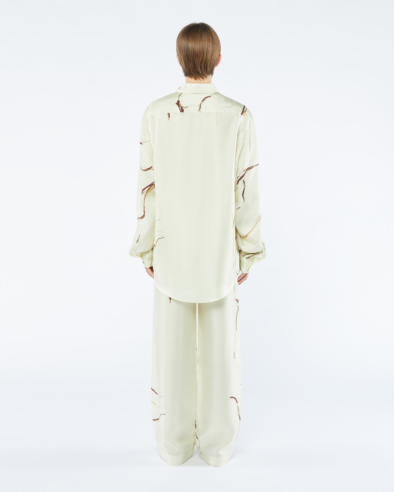 SABRIN - Printed twill silk shirt - Line drawing 4