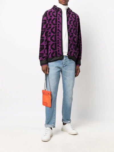 KENZO logo-print zipped  fleece hoodie outlook