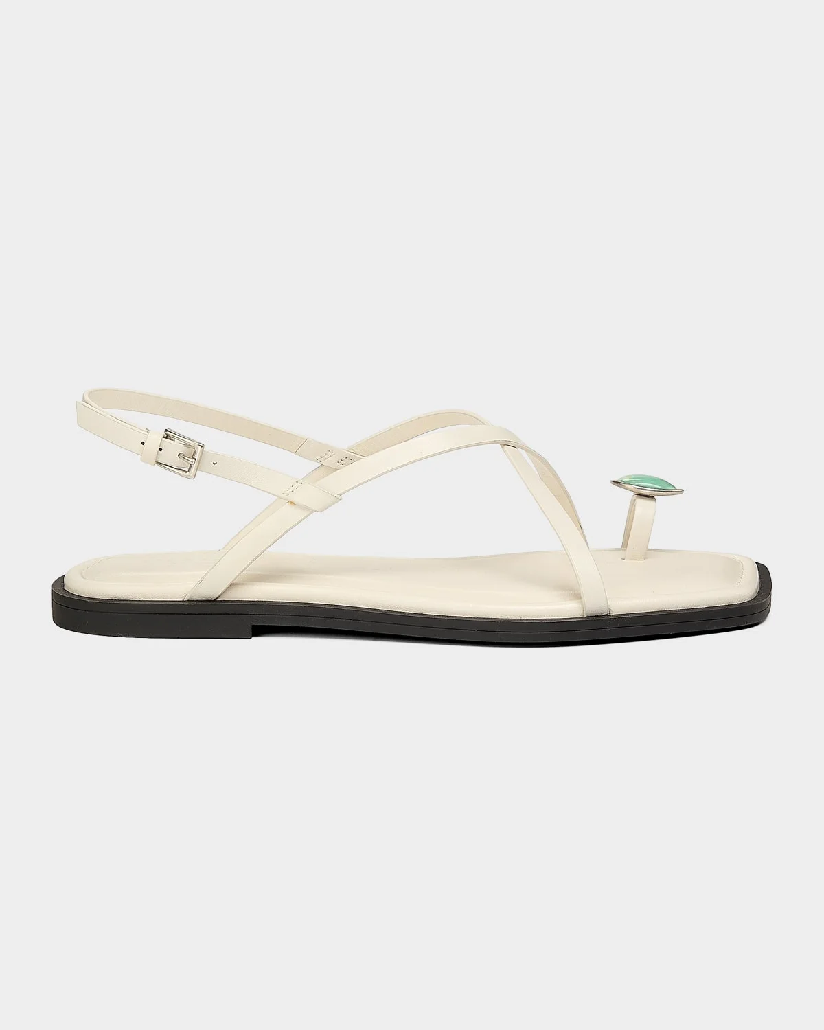 Remi Leather Toe-Ring Flat Sandals - 1