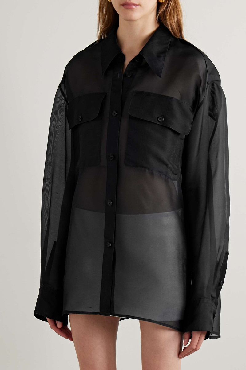 Missa oversized silk-organza shirt 3