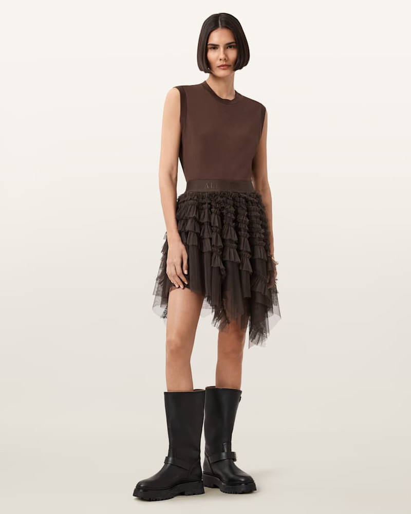 JAYDE RUFFLED TULLE MINI SKIRT 5