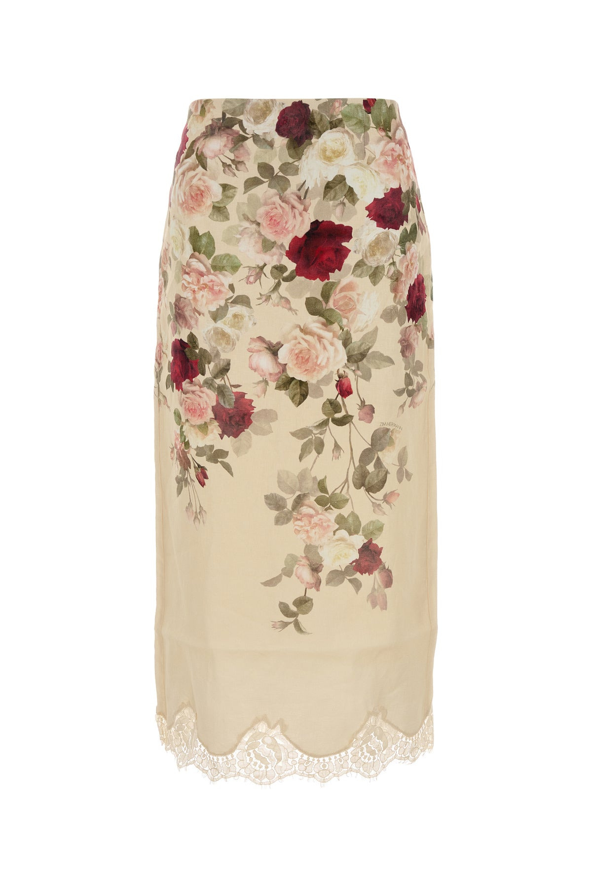 Printed linen Hypnotic skirt - 1