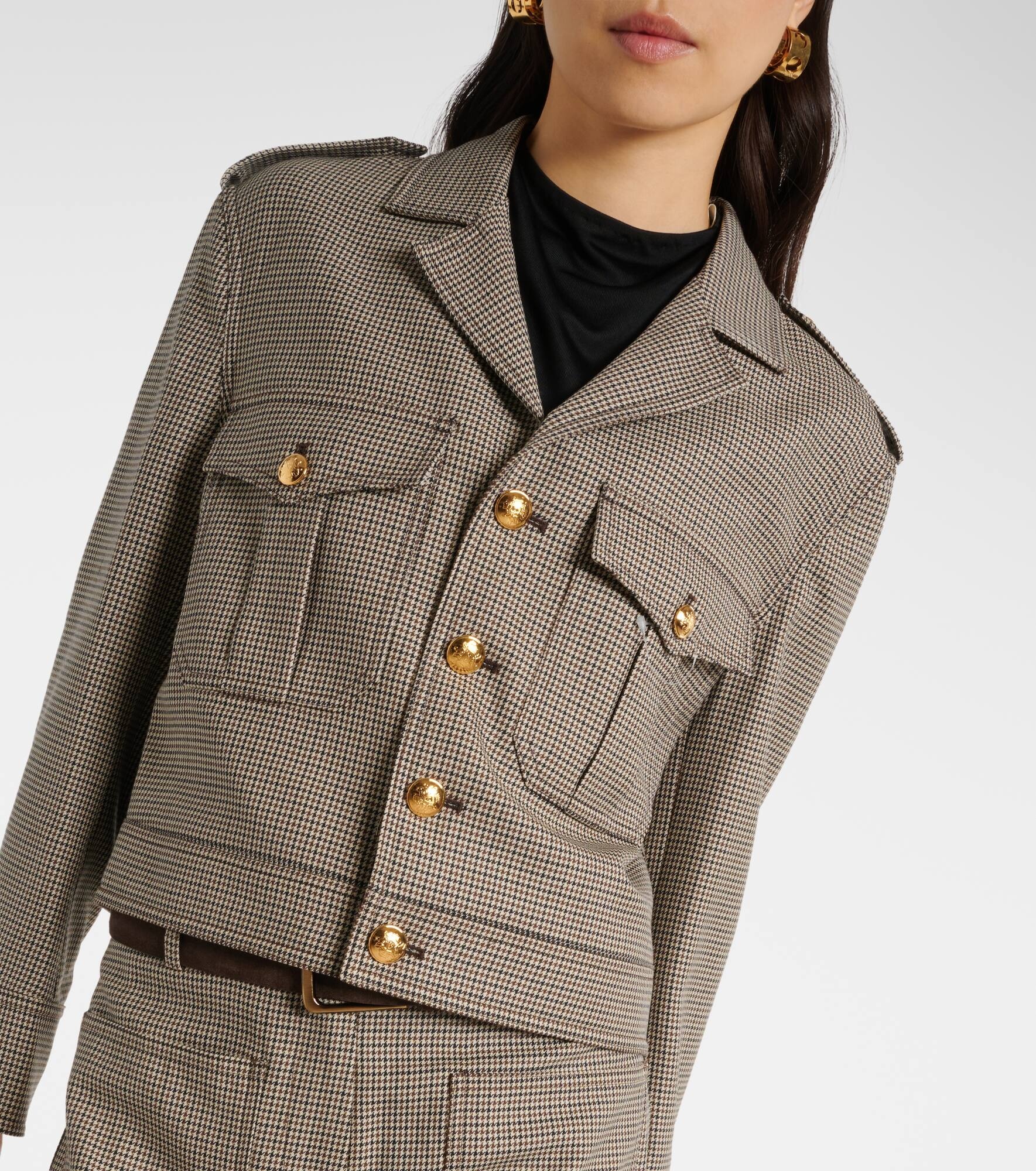 Lise cropped virgin wool jacket - 6