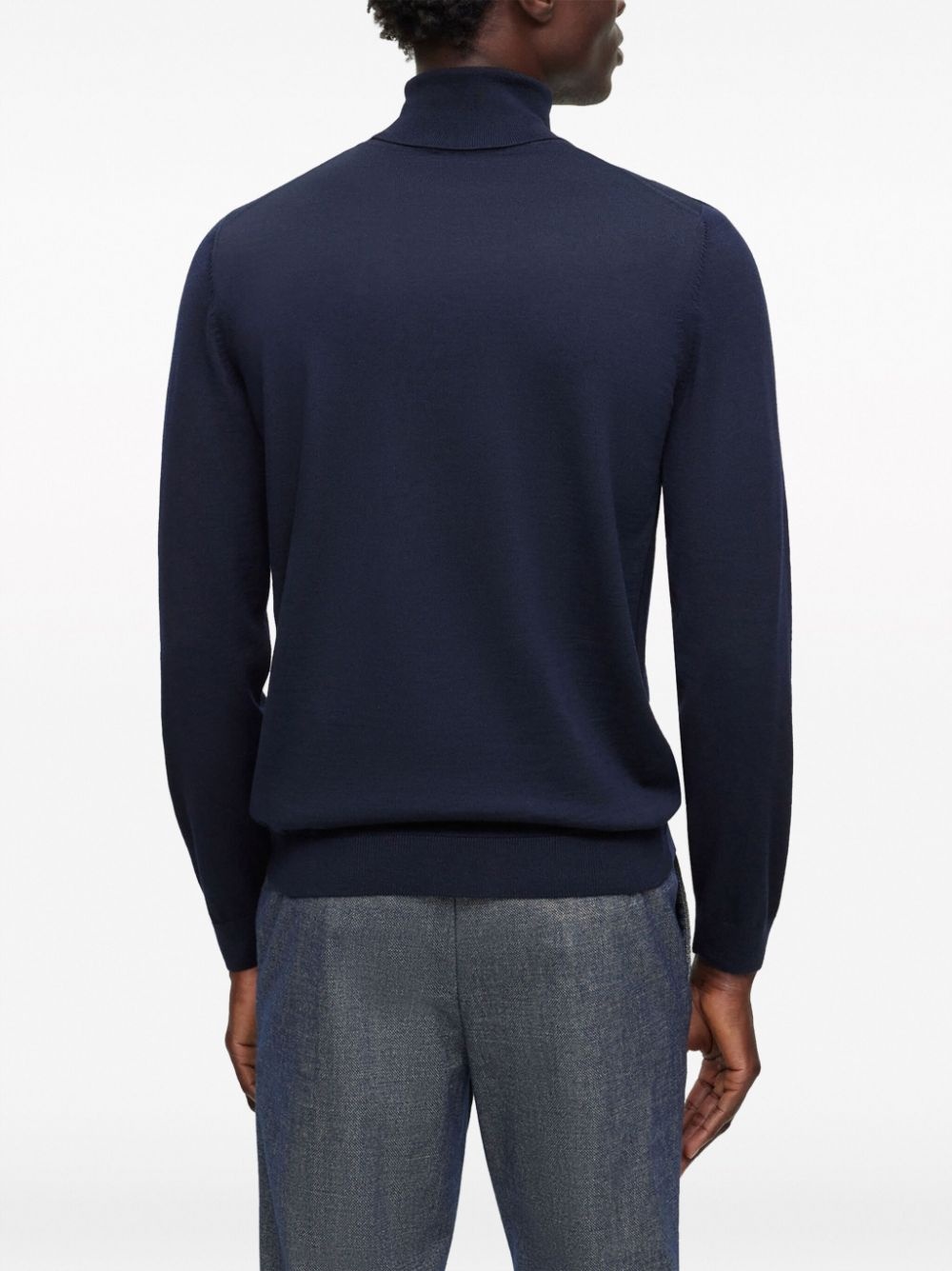 roll neck knitted sweater - 4