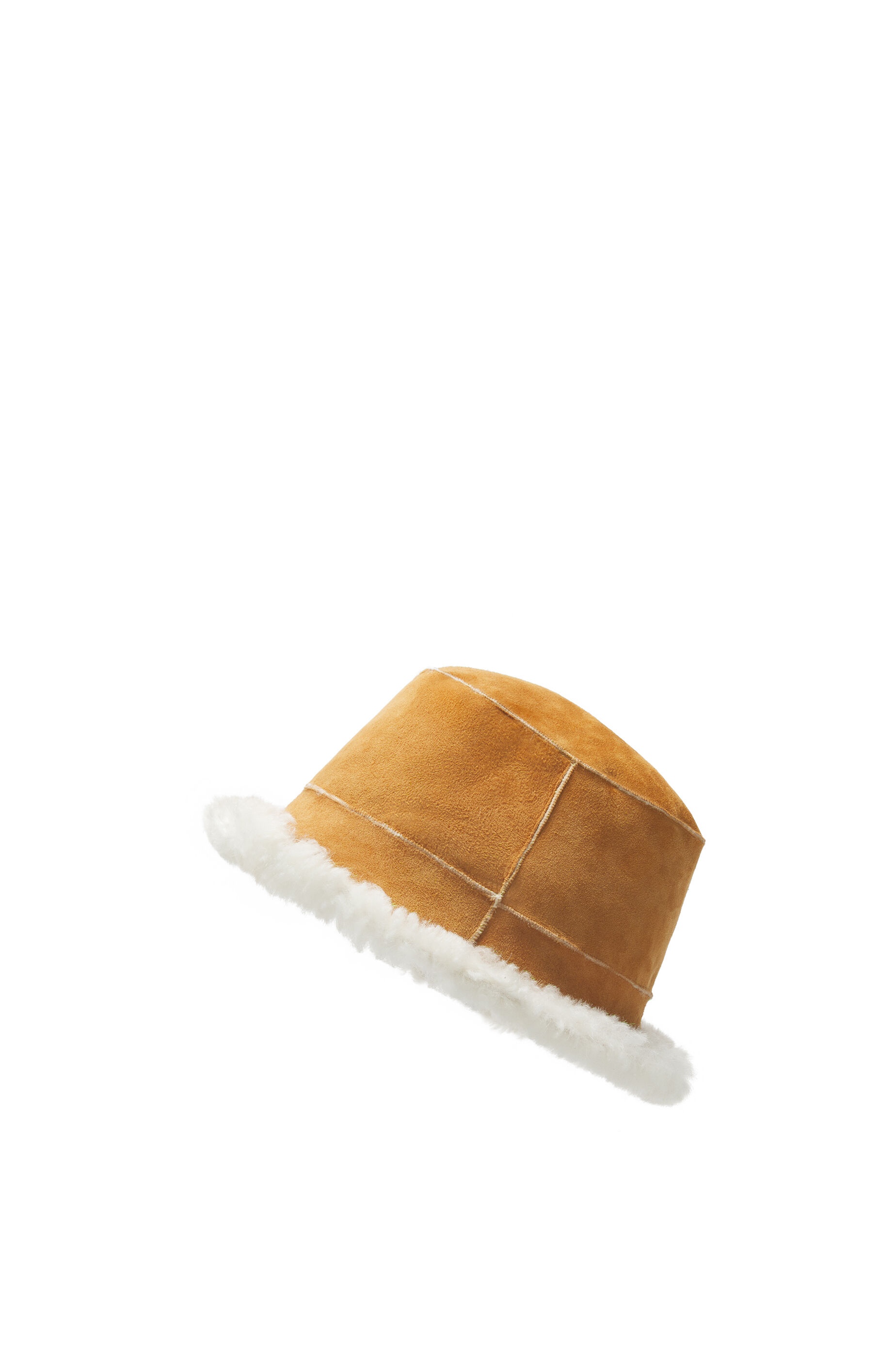 Reversible Anagram bucket hat in shearling - 3