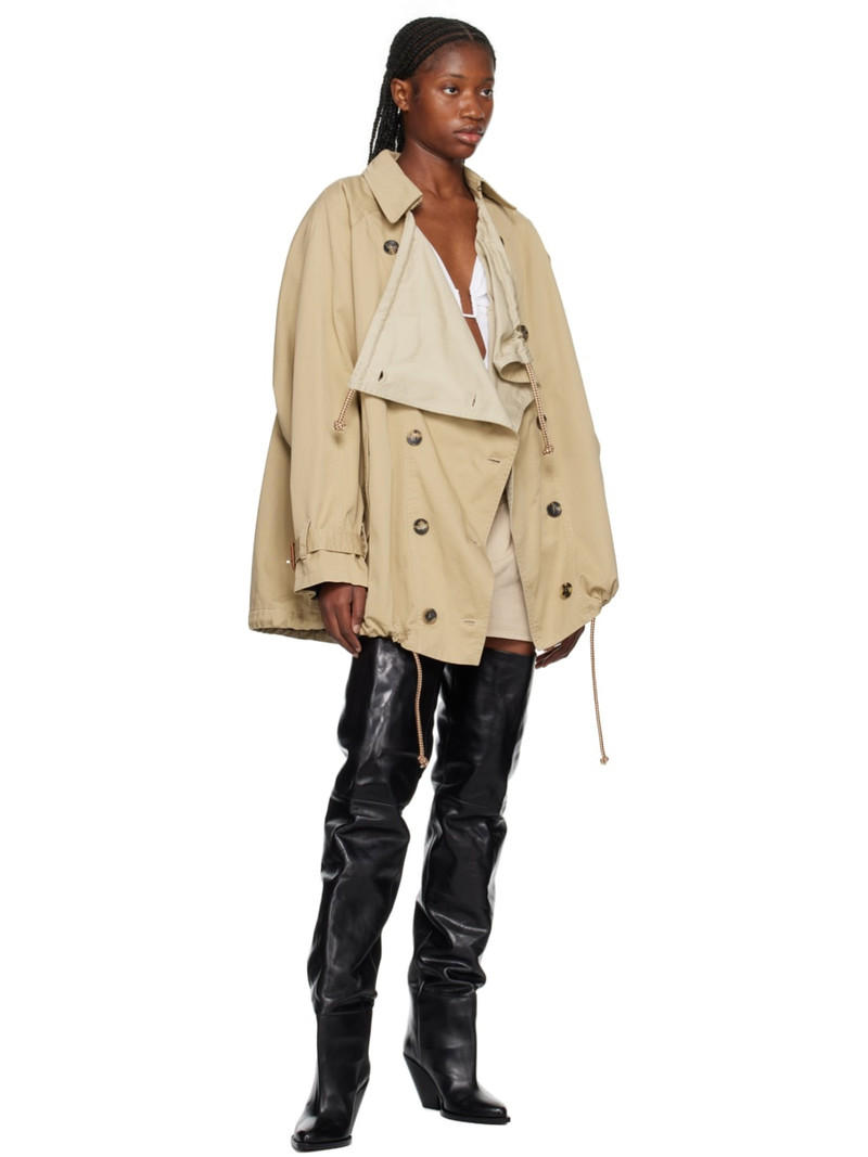 Beige Narjis Denim Miniskirt 4