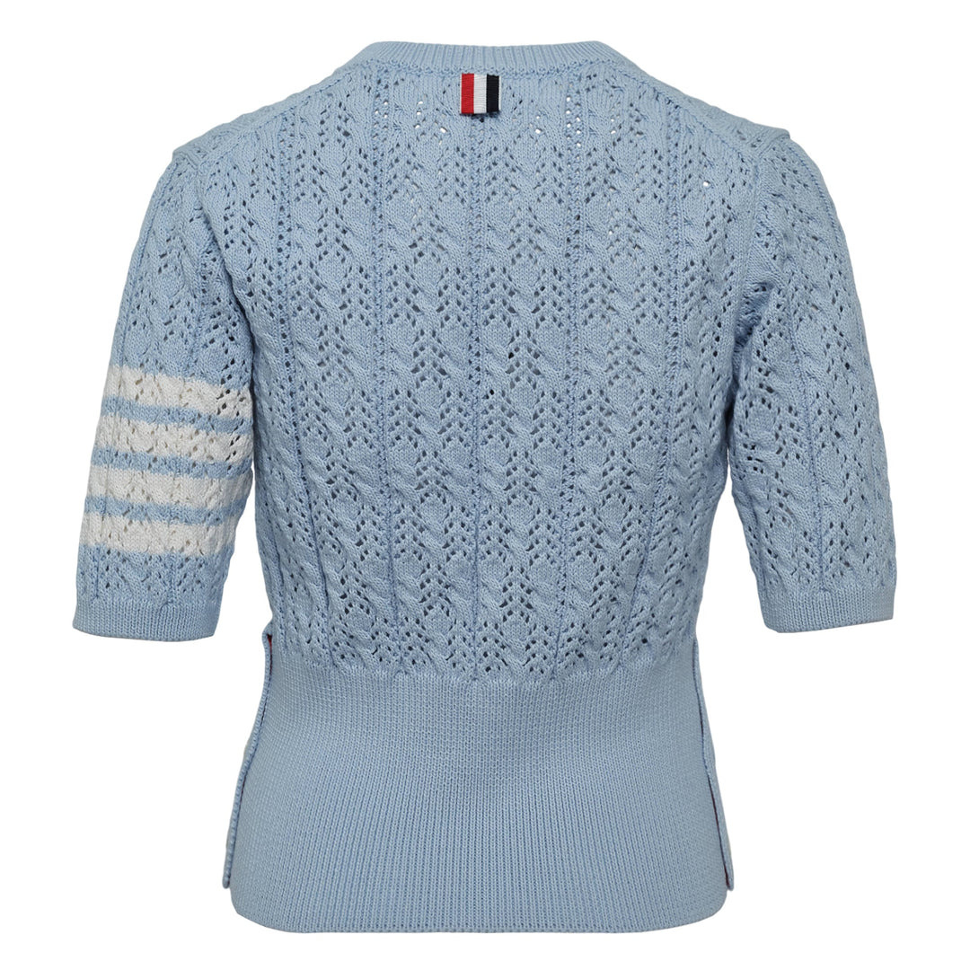 Pointelle Cable Stitch Tee - 2