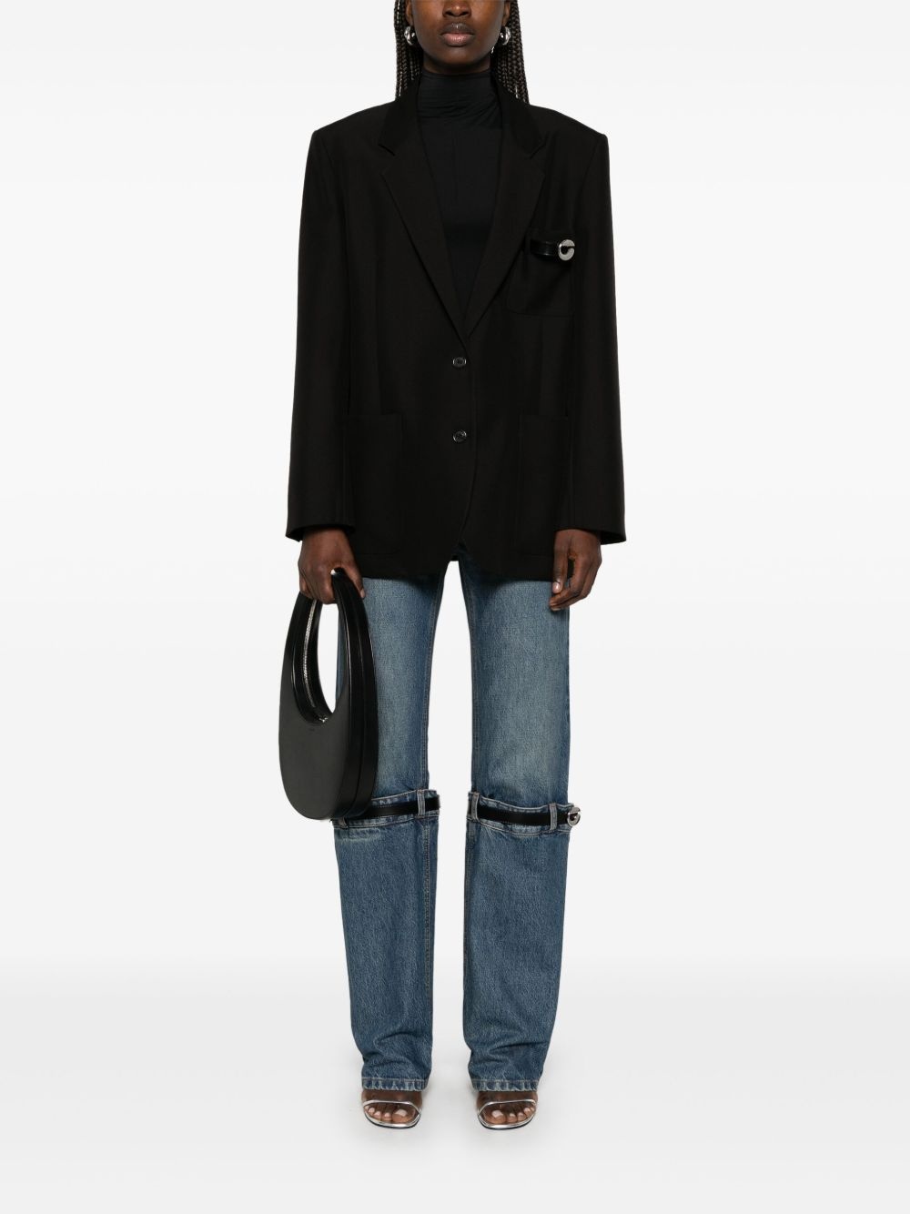 belted-pocket blazer - 2