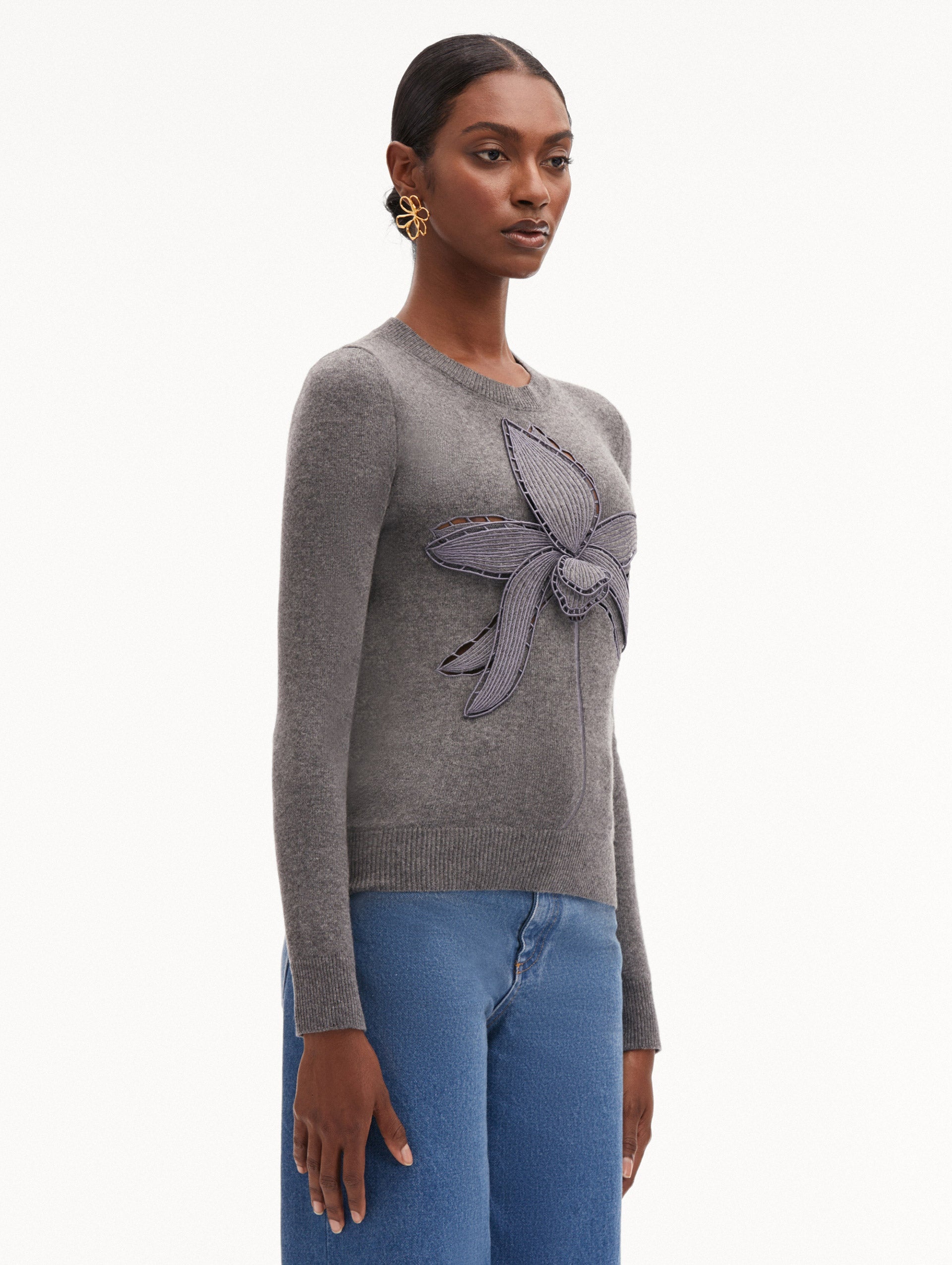 ORCHID EMBROIDERED PULLOVER - 5