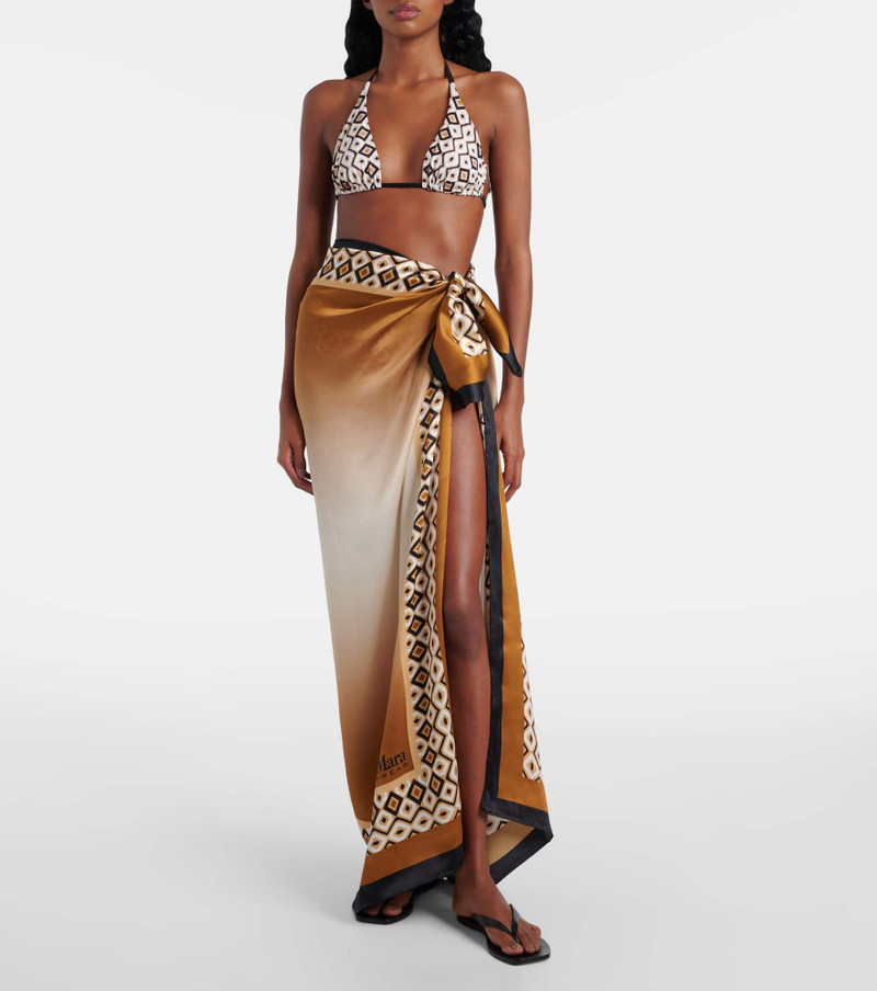 Max Mara Ottico silk beach cover-up outlook