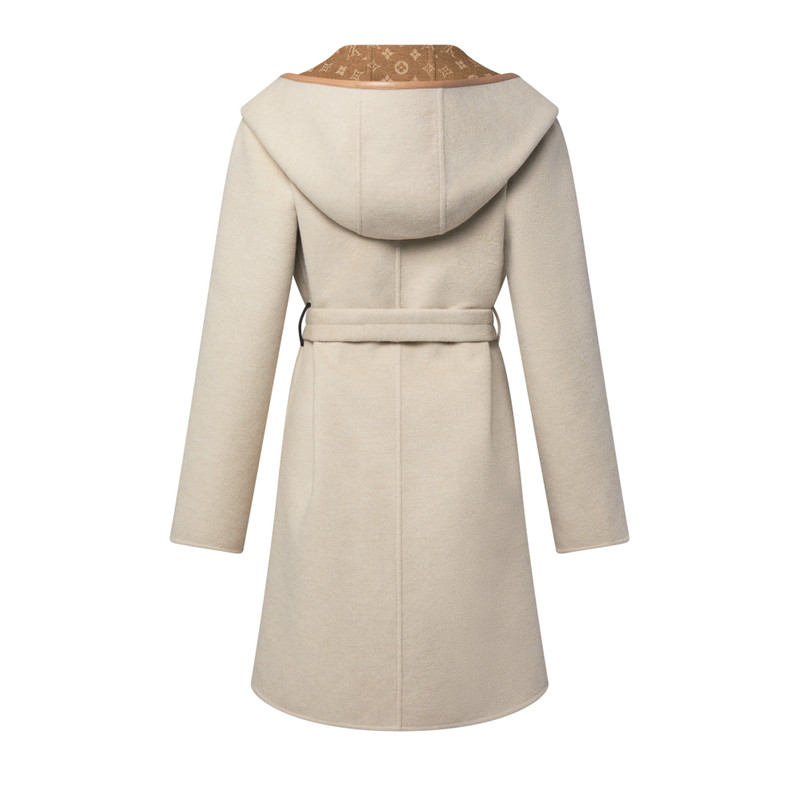 Reversible Signature Hooded Wrap Coat 3