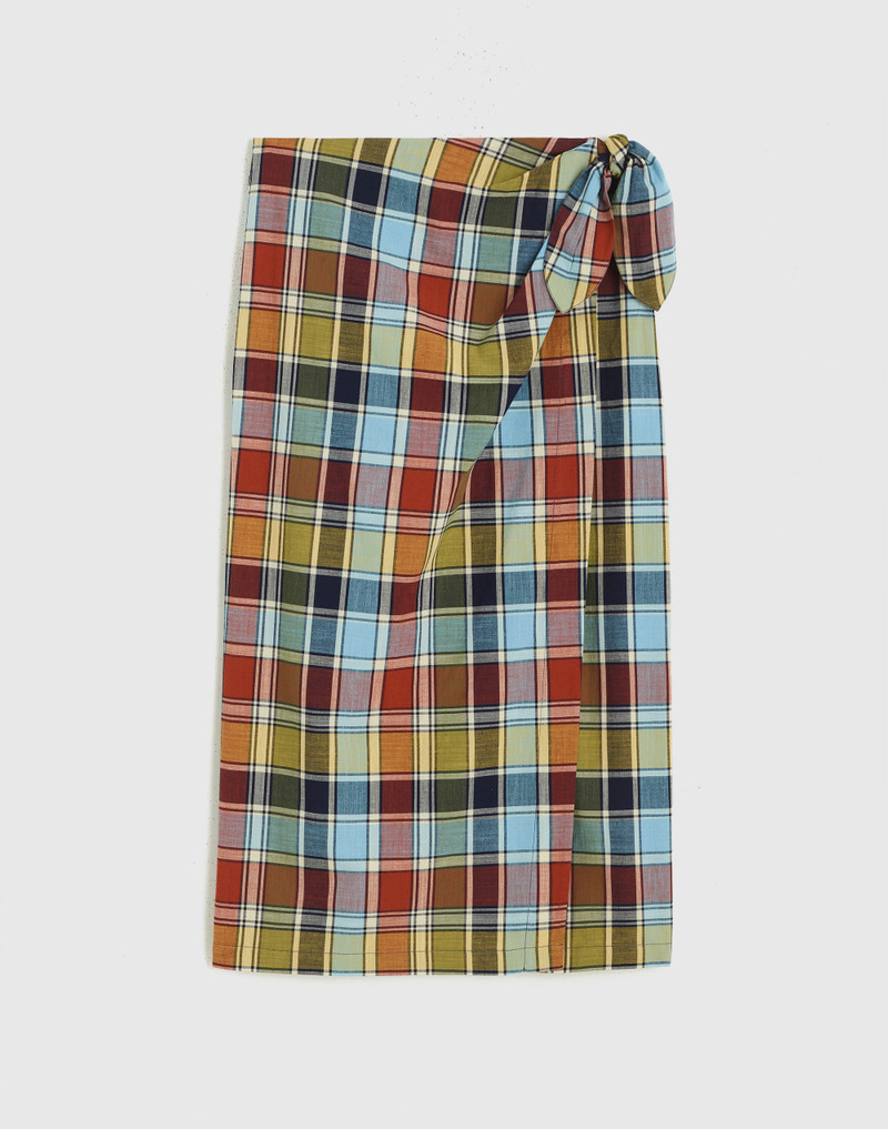 Midi Wrap Skirt in Poplin 1