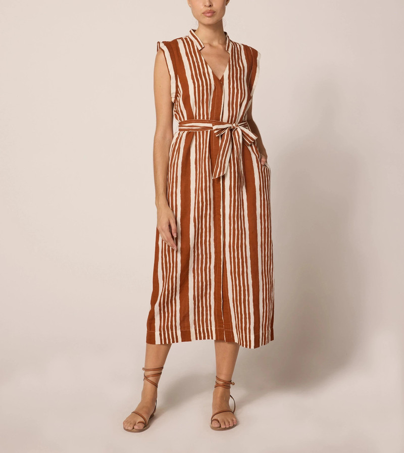 LANI MIDI DRESS | VECCHIO STRIPE 1