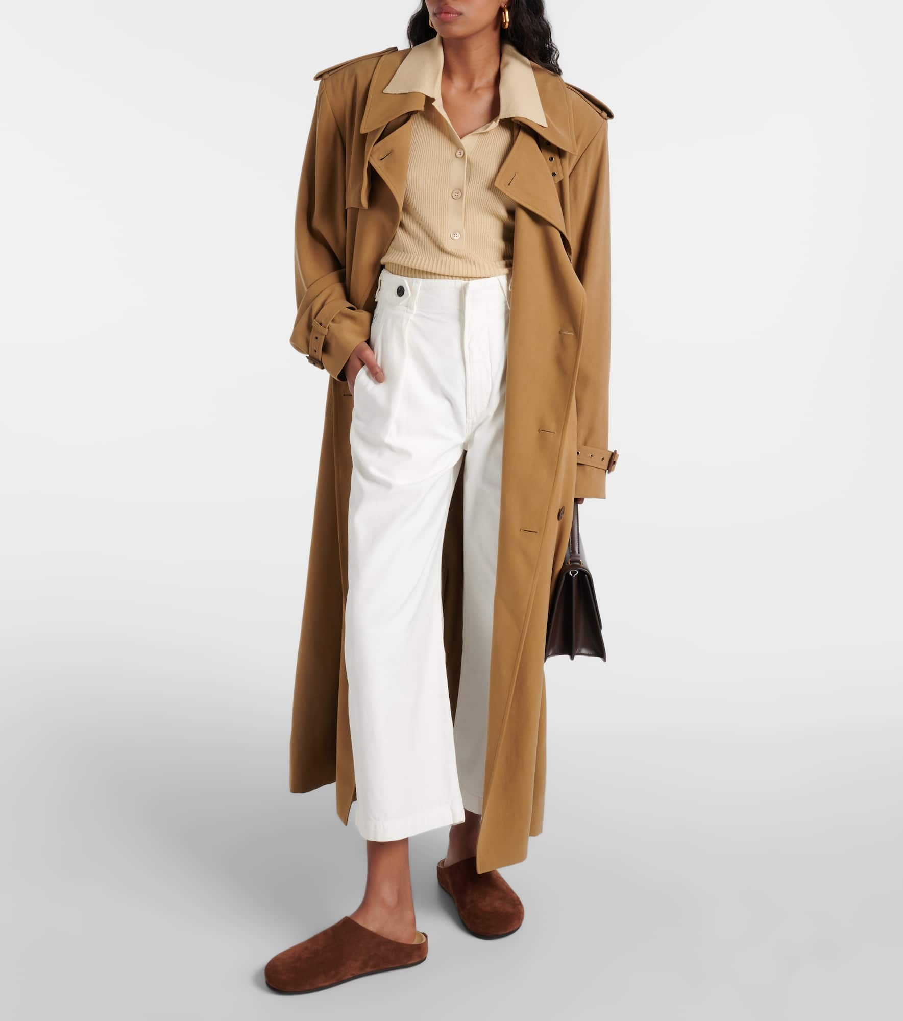 Payton high-rise twill wide-leg pants - 2