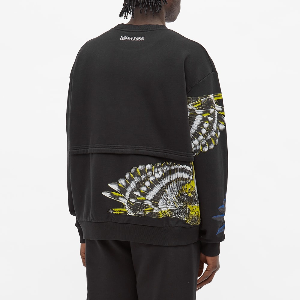 Marcelo Burlon Wings Patchwork Over Sweat - 4