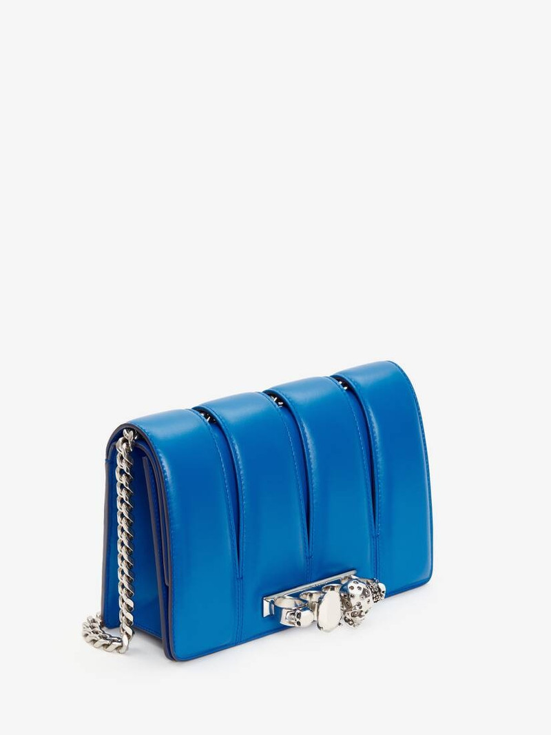 Alexander McQueen Women's The Slash Bag in Galactic Blue outlook