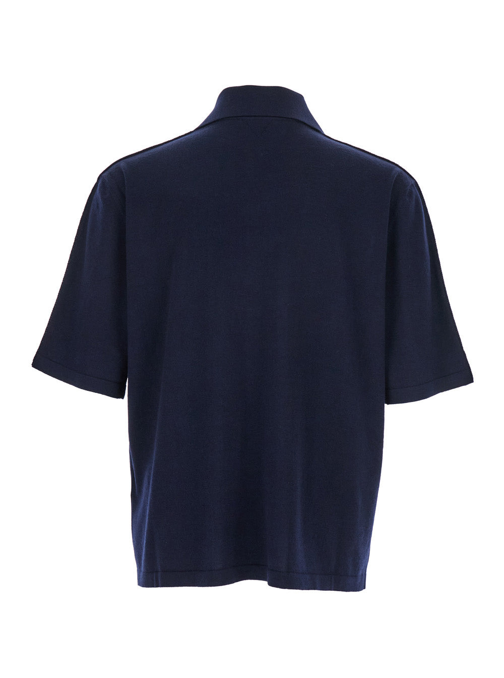 Bottega Veneta Men Blue Polo Shirt With Classic Collar And Front Button Closure In Wool Man - 2