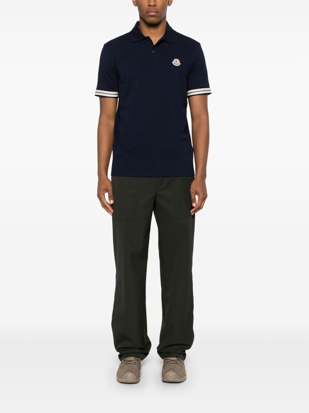 logo-patch piqué polo shirt - 2