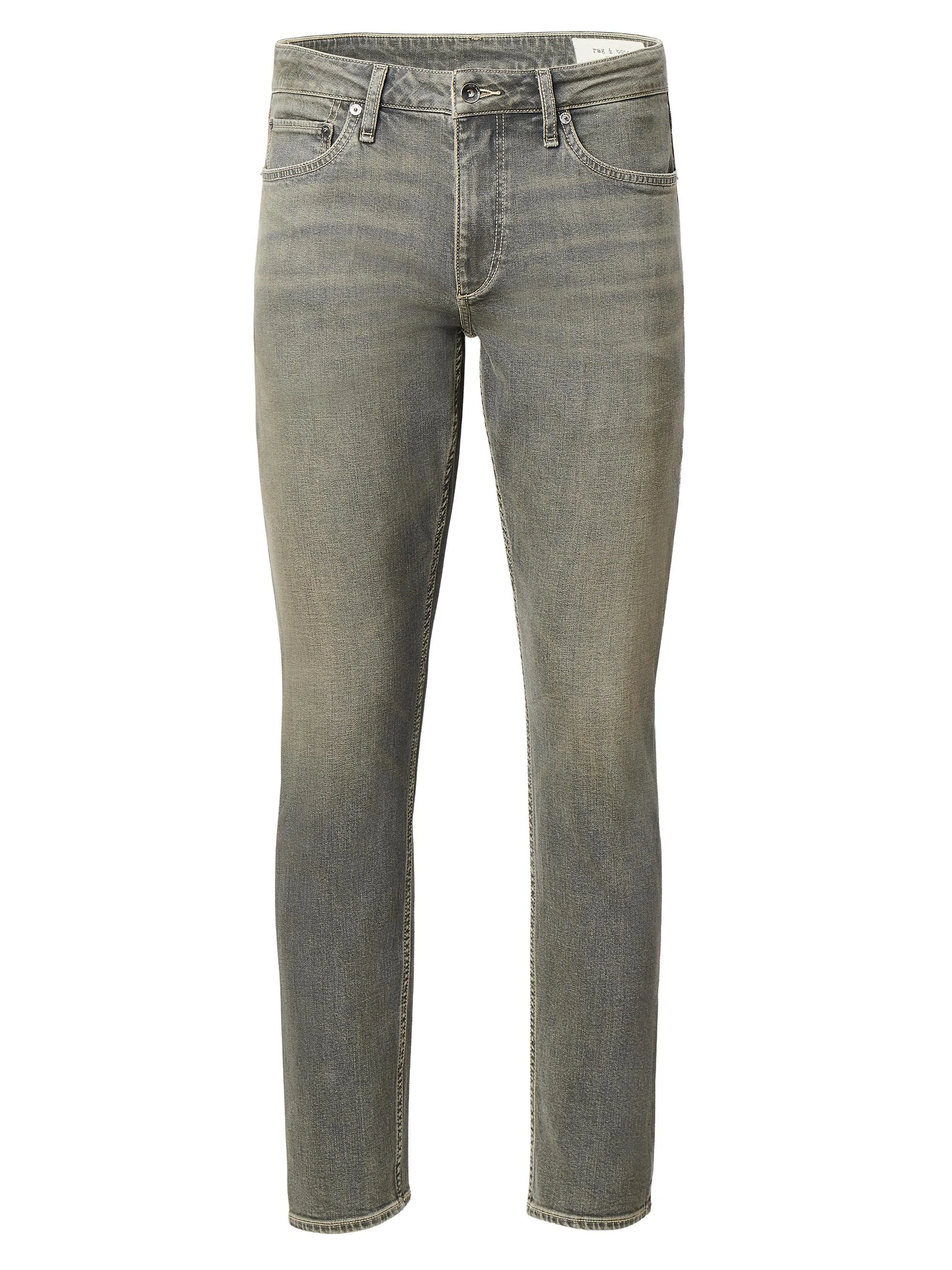 Men's Fit 3 Authentic Stretch Infuse Slim-Straight Jeans - Grey Olive - 1