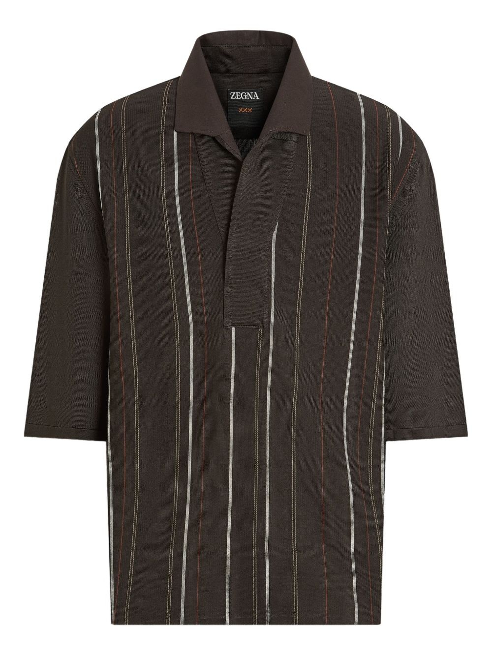 silk polo shirt - 1
