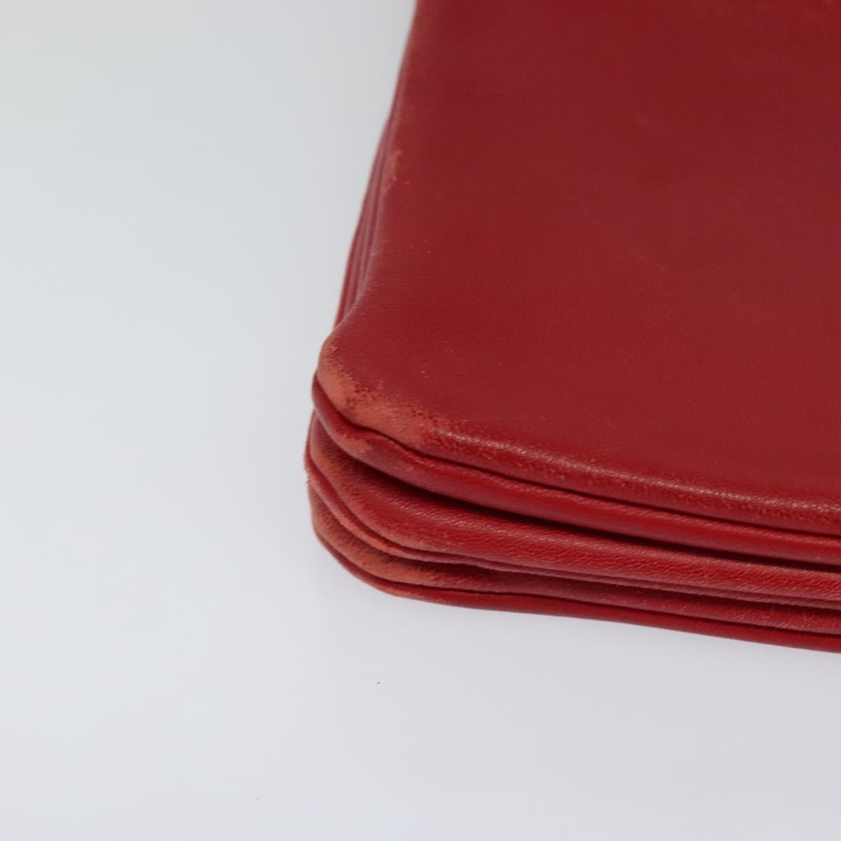 CELINE Trio Small Shoulder Bag Leather Red Gold - 9