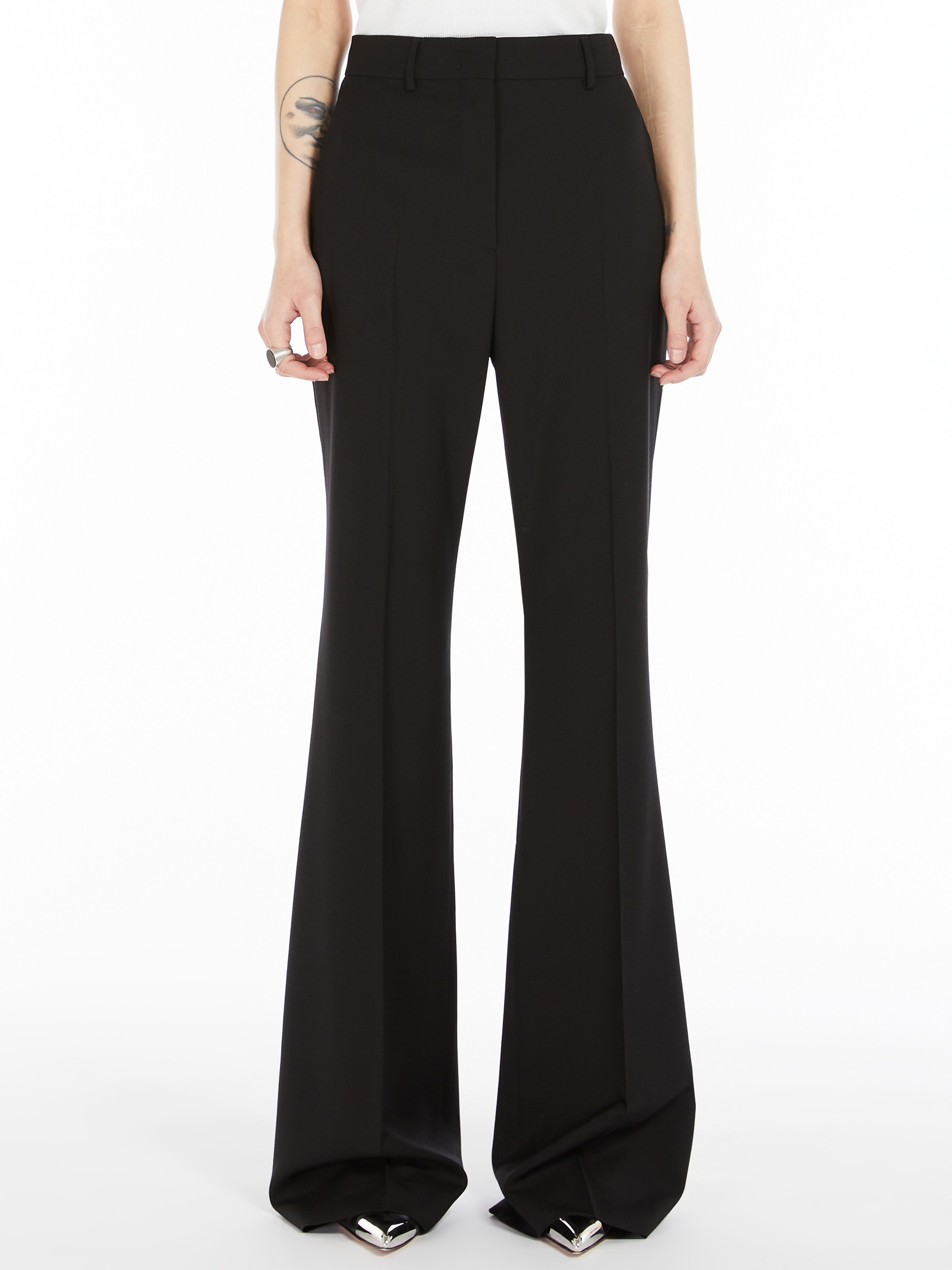 HANGAR Flared stretch wool trousers - 3