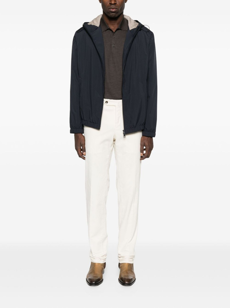 LARDINI drawstring hooded jacket outlook