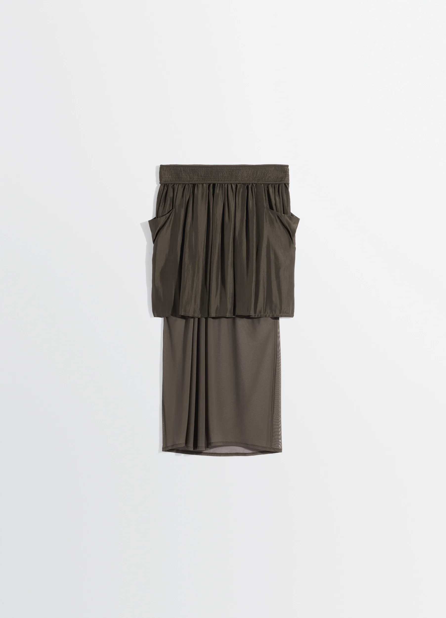 DOUBLE LAYER SKIRT IN SILK HABOTAI - 1