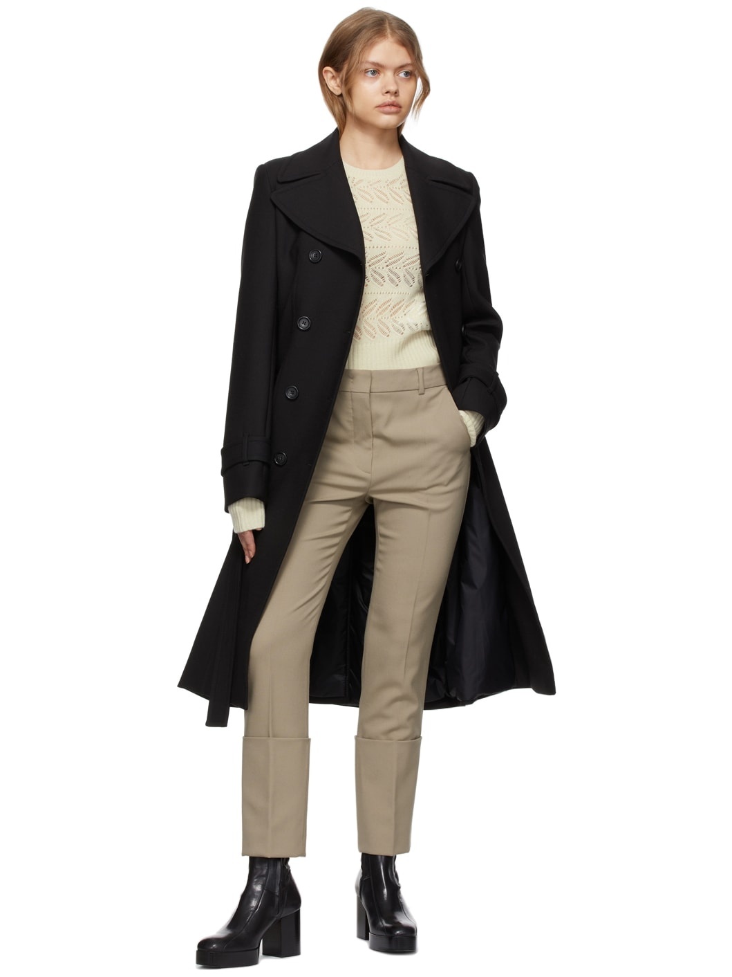 Beige Peonie Trousers - 4