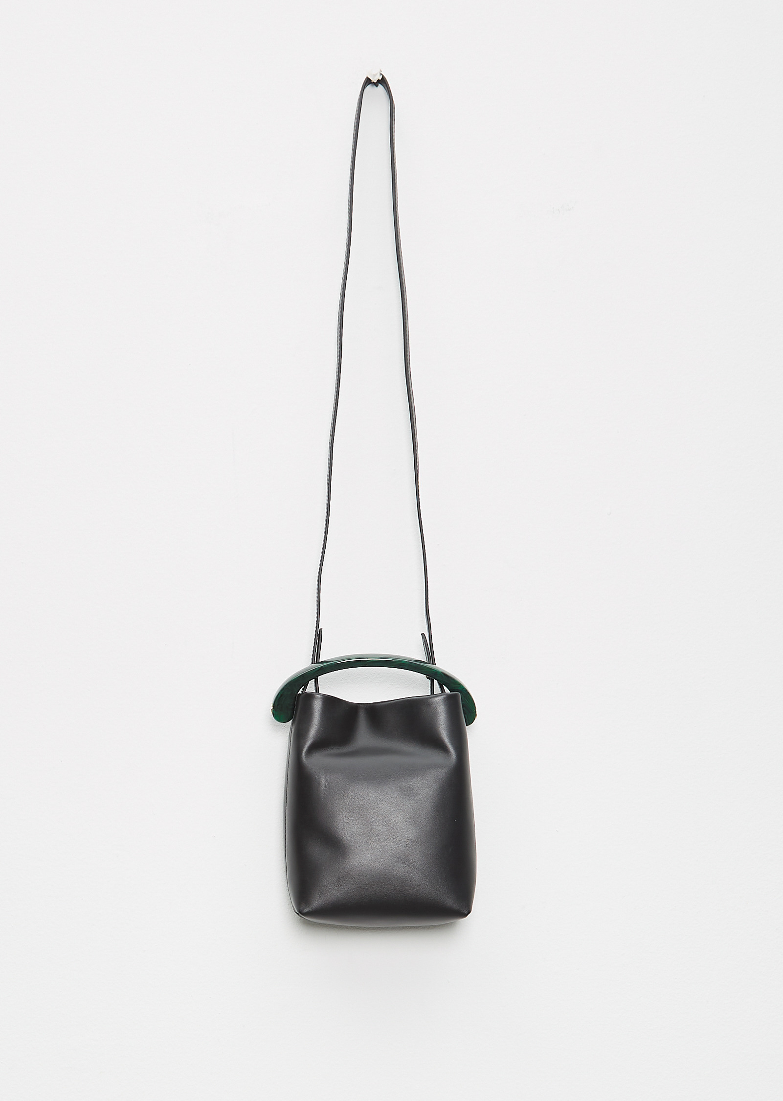 Crisp Leather Bag — Black - 5