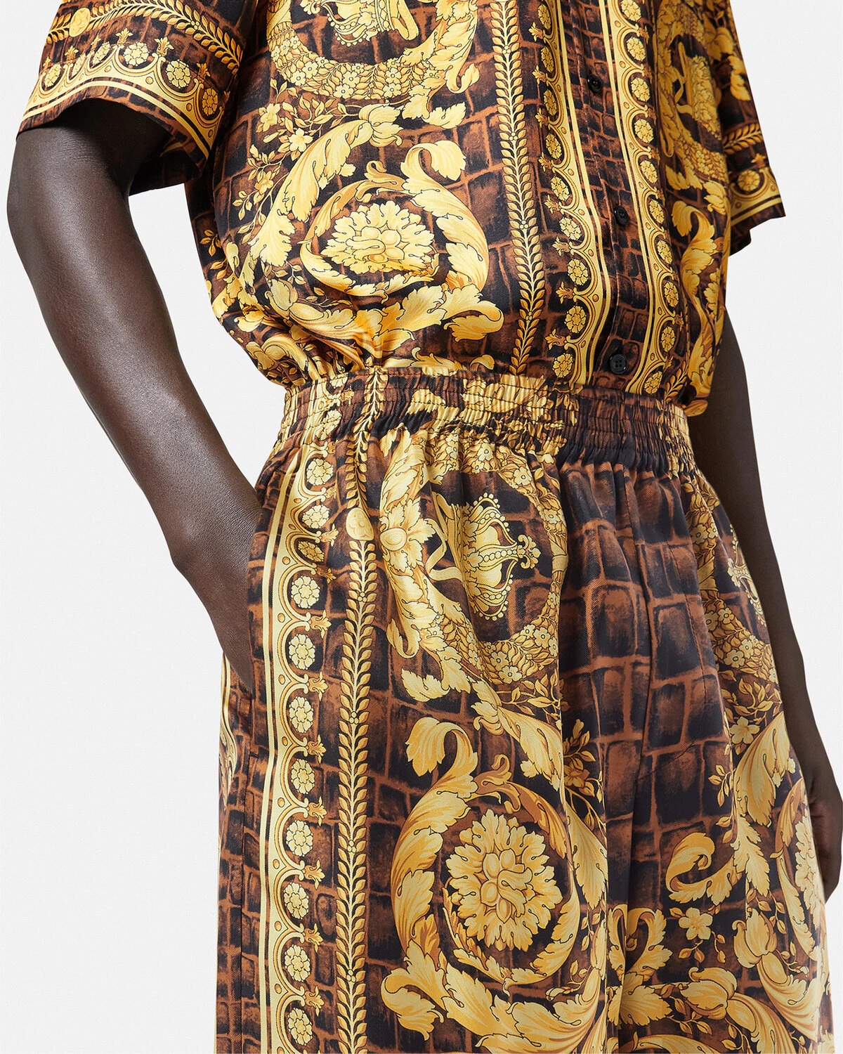 Baroccodile Silk Shorts - 5