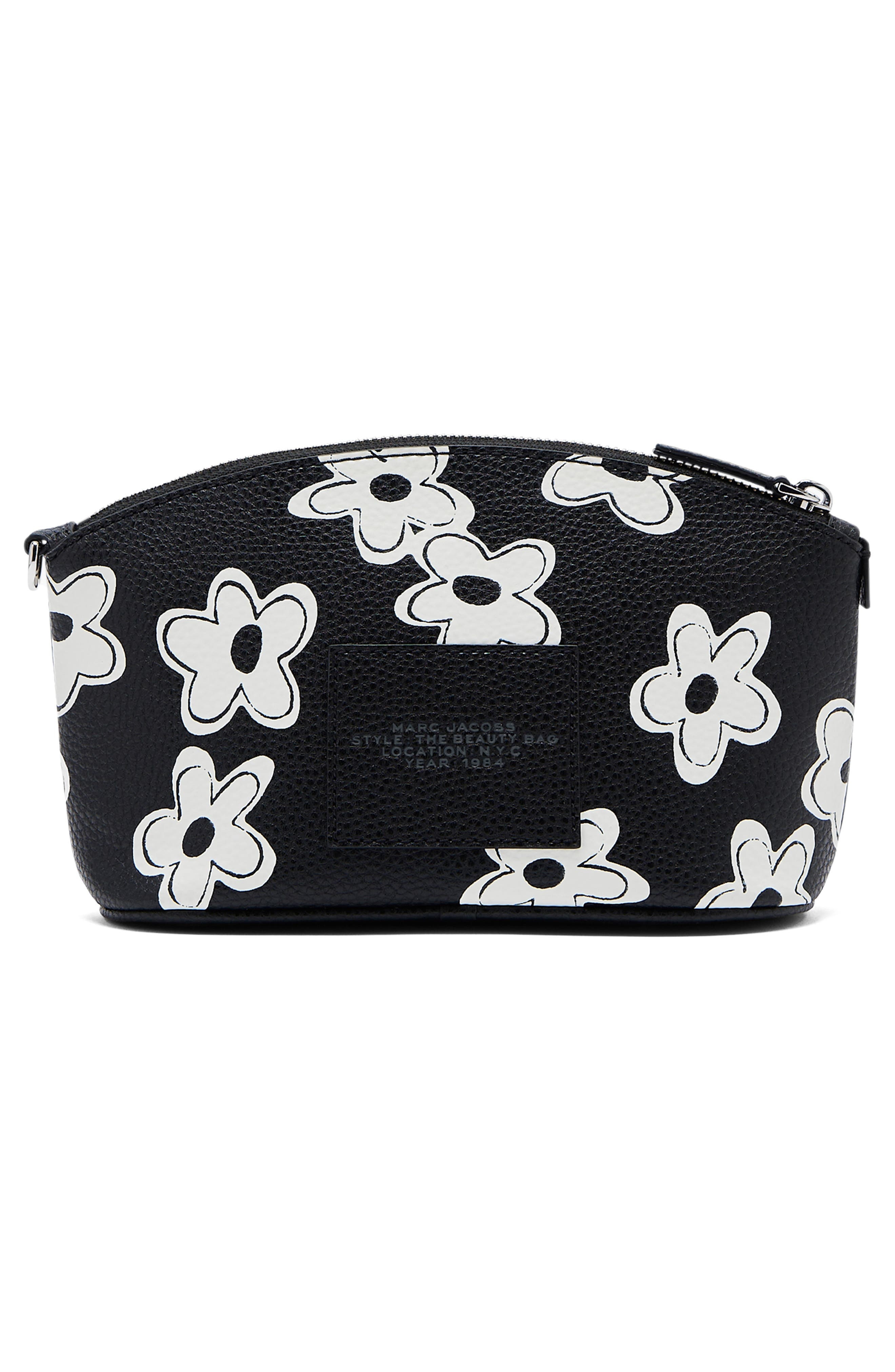 Marc Jacobs The Daisy Leather Beauty Bag in Black/white at Nordstrom - 3
