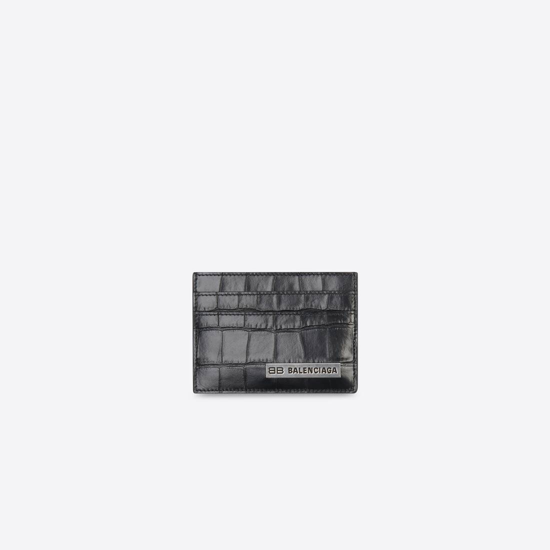 Men's Plate Card Holder in Black - 1