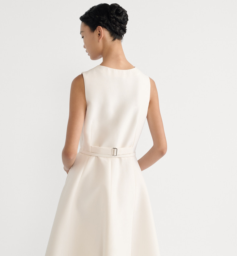 Mid-Length Flared Dress with Belt 4