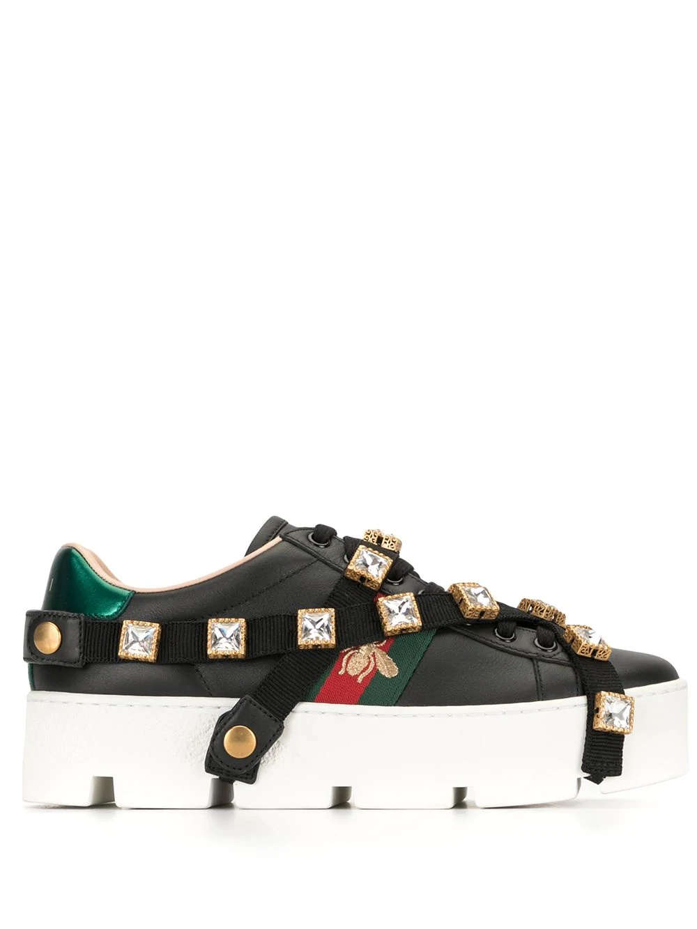 Ace embroidered platform sneakers - 1