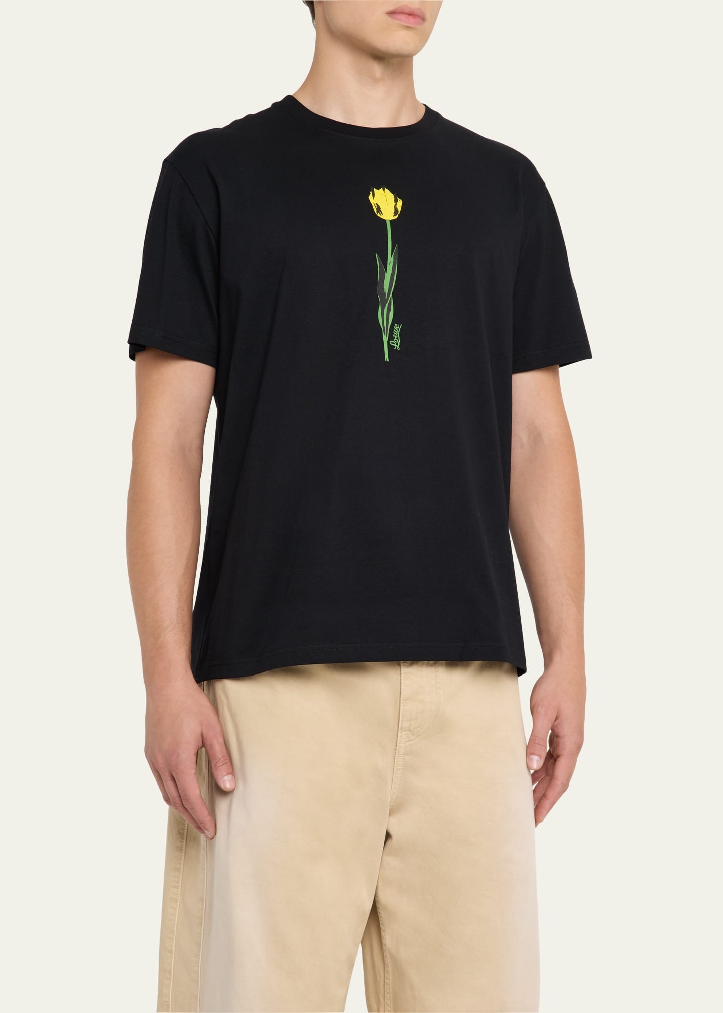 Men's Jersey Flower Print Graphic T-Shirt - 4