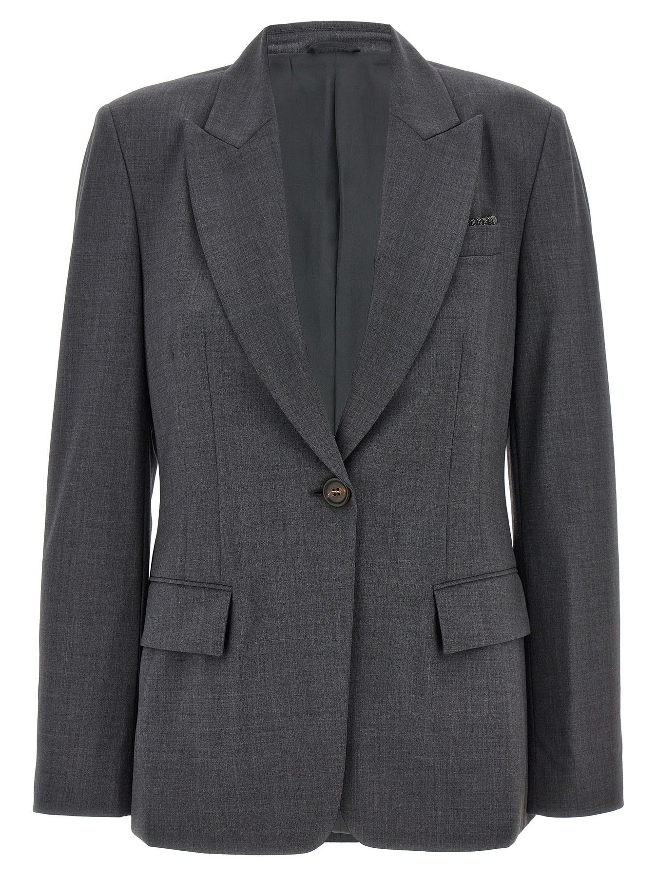 Monile Blazer And Suits Gray - 1