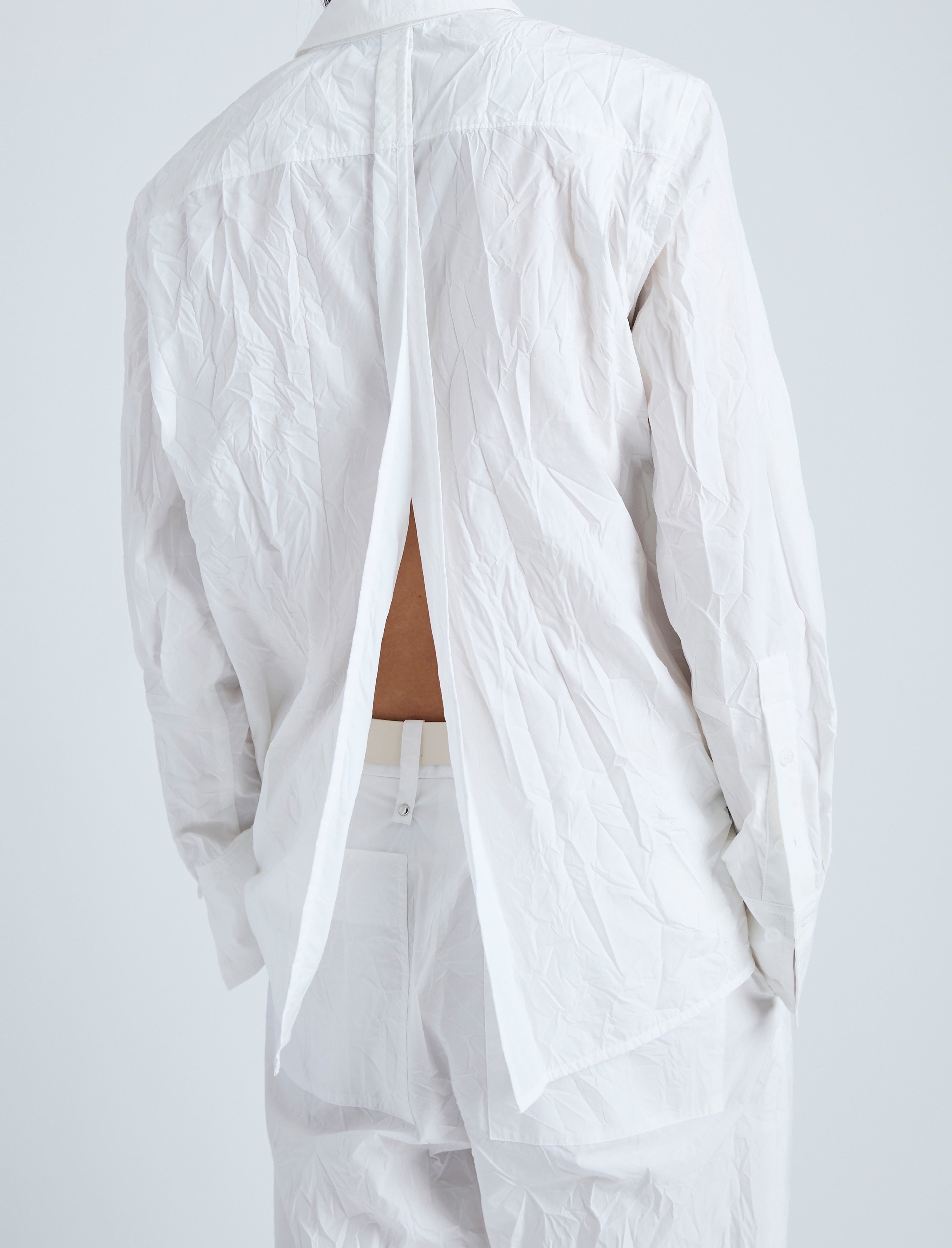 Allen Shirt in Crinkled Cotton Gabardine - 6