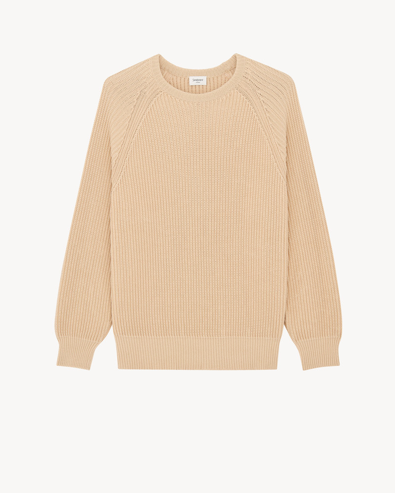 SWEATER IN RIBBED COTTON KNIT 1