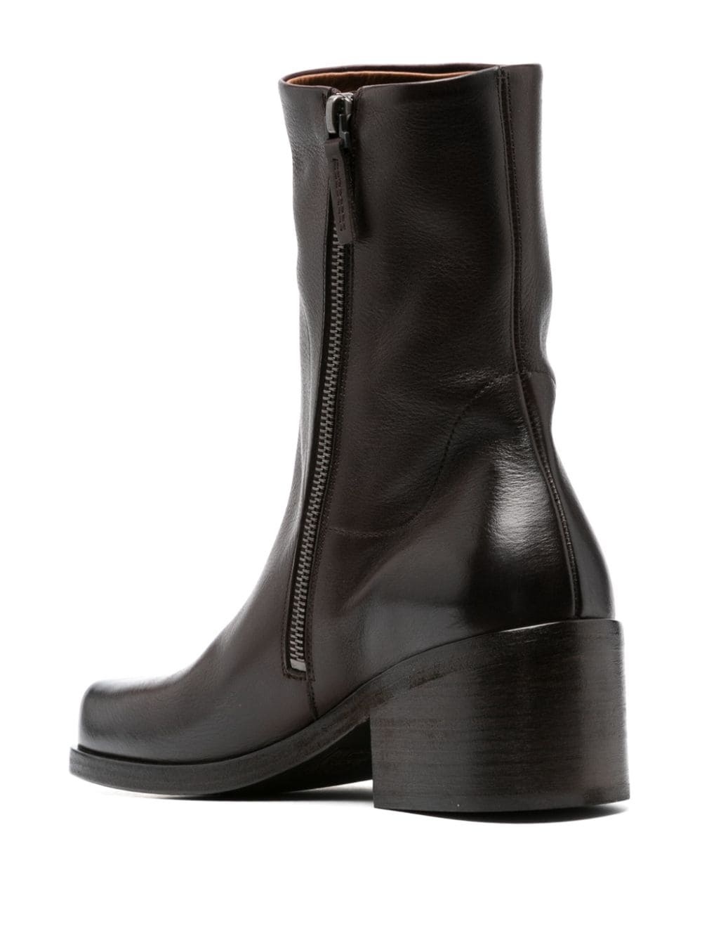 Cassello square-toe leather boots - 3
