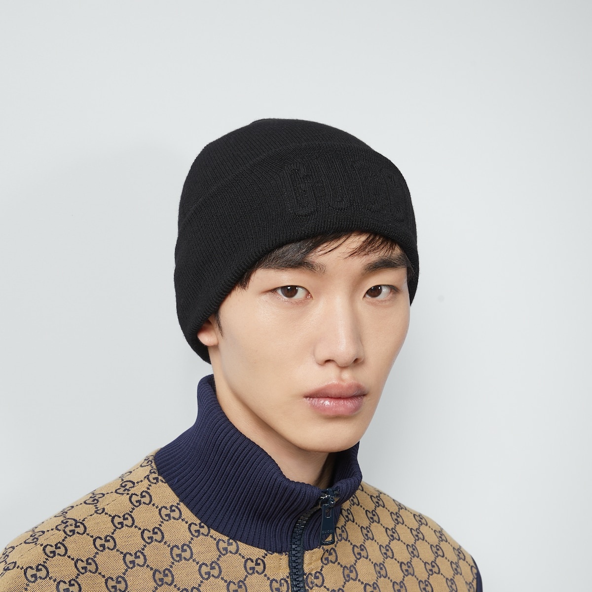 Wool hat with Gucci embroidery - 3