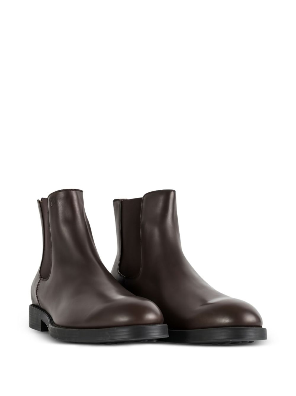 elastic-panel leather boots - 4