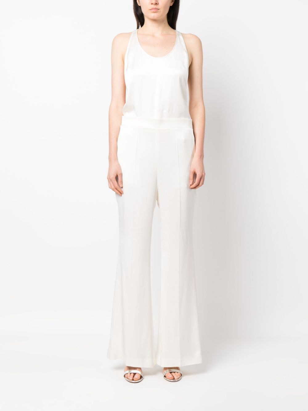 sleeveless silk satin jumpsuit - 6