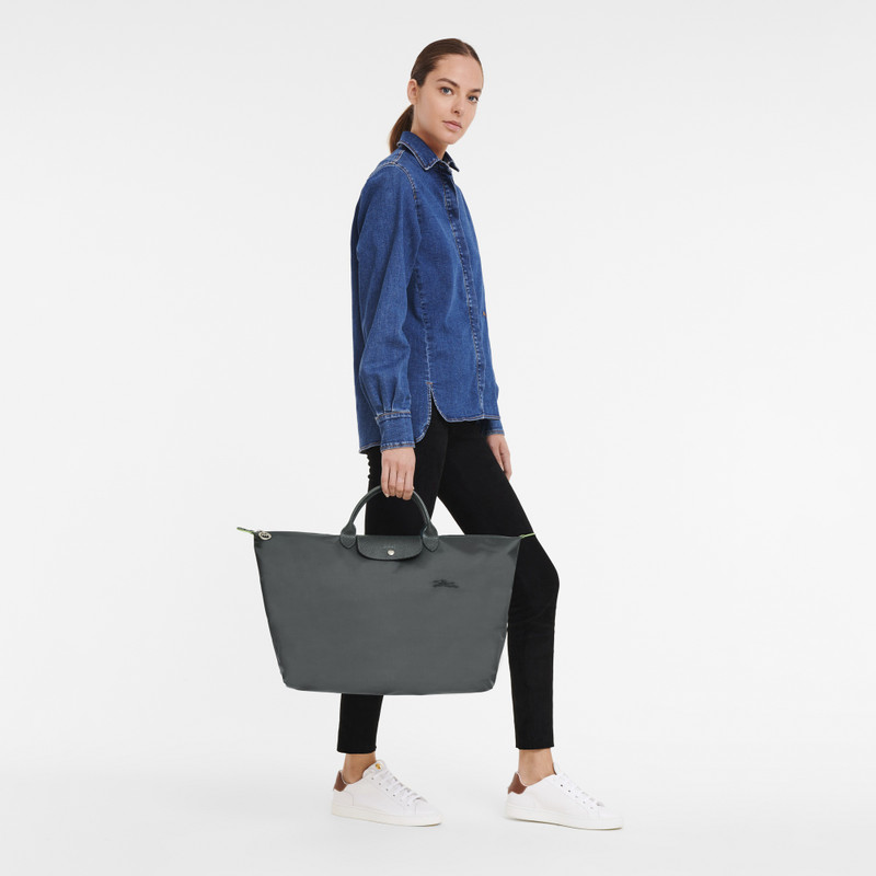 Longchamp Le Pliage Green S Travel bag Graphite - Recycled canvas outlook