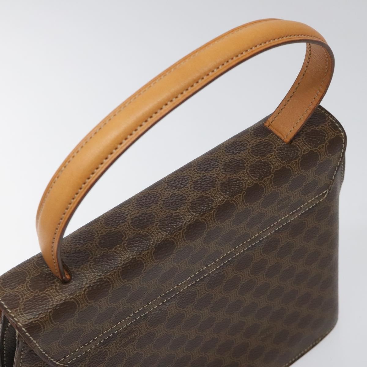 CELINE Macadam Canvas Hand Bag Pvc Leather Brown - 6