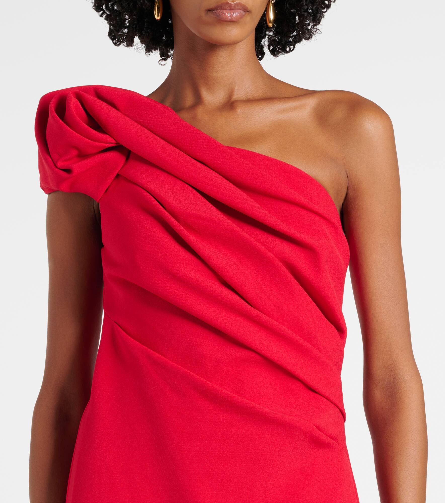 Tanna one-shoulder crêpe gown - 4