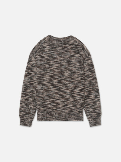 FRAME Tweed Textured Crewneck Sweater in Marron Multi outlook