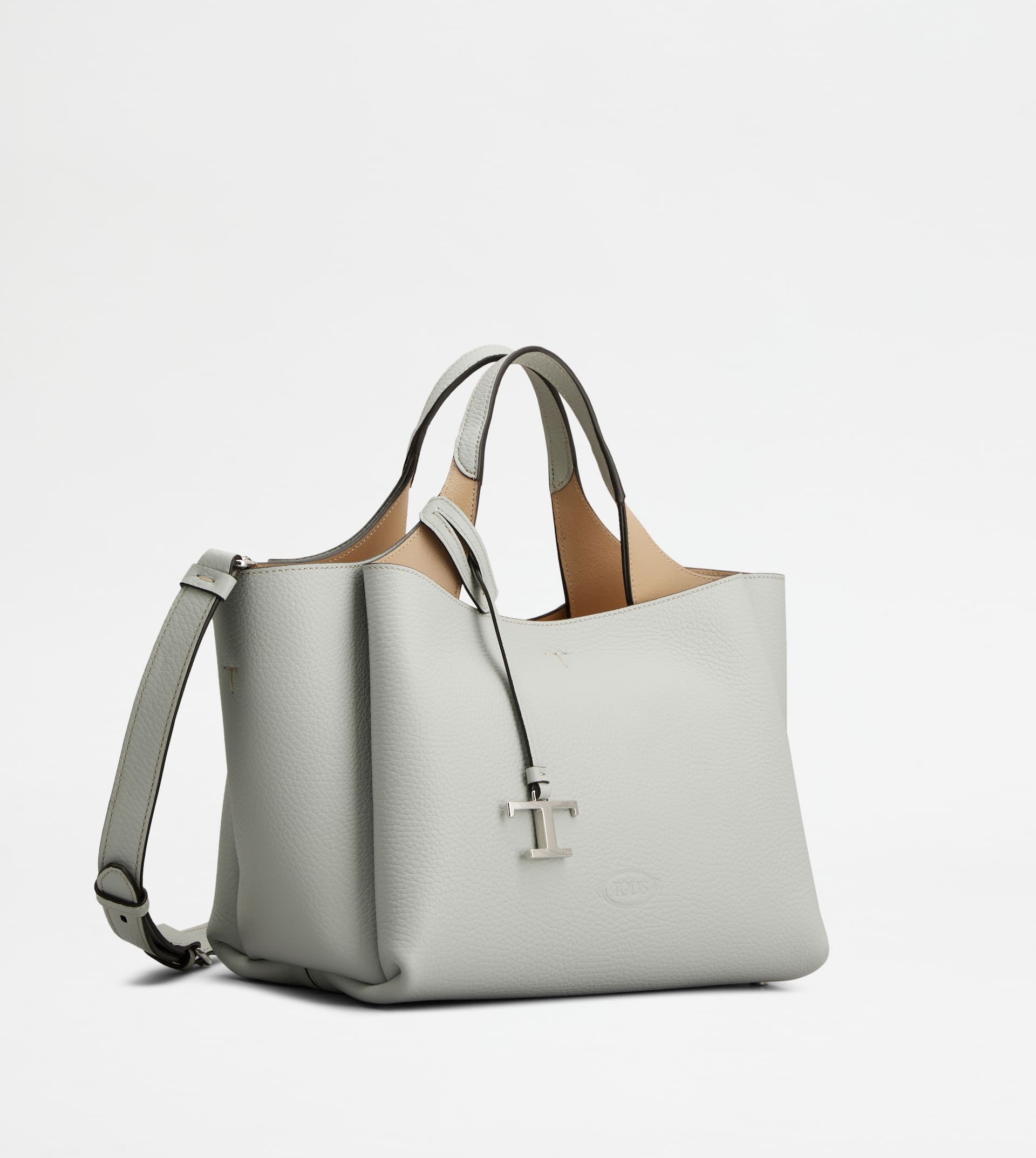 BAG IN LEATHER MINI - GREY, NATURAL - 2